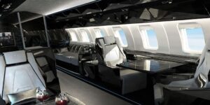 luxury private jet on tarmac at Teterboro Airport